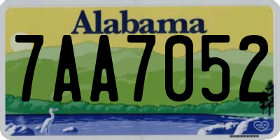 AL license plate 7AA7052