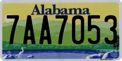 AL license plate 7AA7053