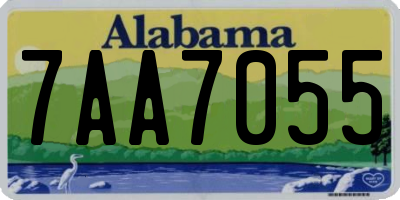 AL license plate 7AA7055