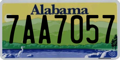AL license plate 7AA7057