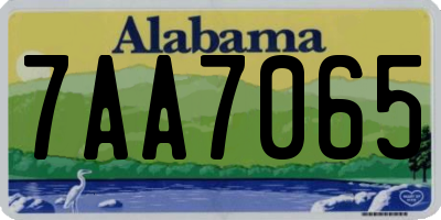 AL license plate 7AA7065