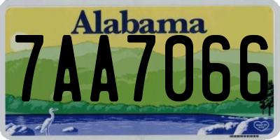 AL license plate 7AA7066