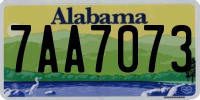 AL license plate 7AA7073