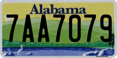 AL license plate 7AA7079