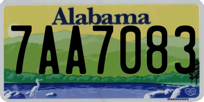 AL license plate 7AA7083