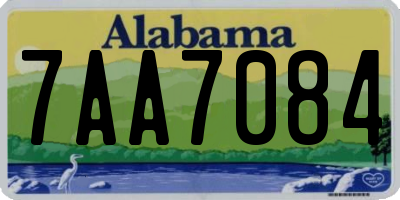 AL license plate 7AA7084
