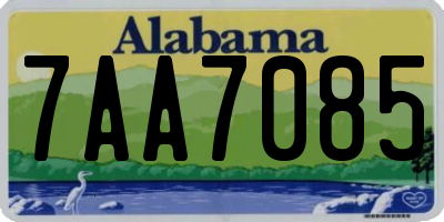 AL license plate 7AA7085