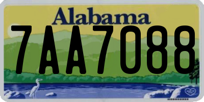 AL license plate 7AA7088