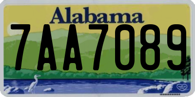 AL license plate 7AA7089