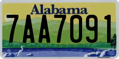 AL license plate 7AA7091