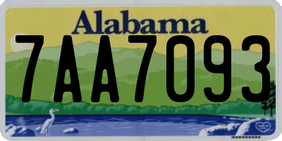 AL license plate 7AA7093