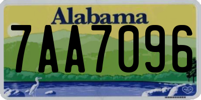 AL license plate 7AA7096