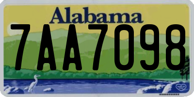 AL license plate 7AA7098