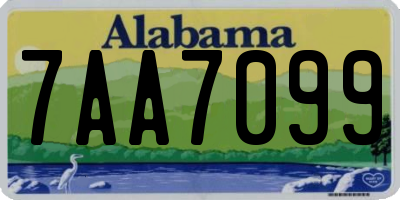AL license plate 7AA7099