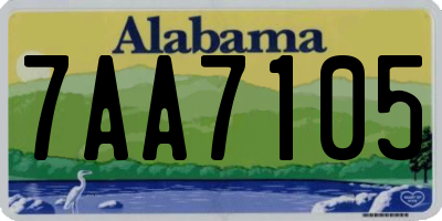 AL license plate 7AA7105