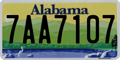 AL license plate 7AA7107