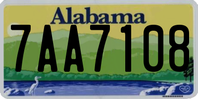 AL license plate 7AA7108