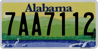 AL license plate 7AA7112