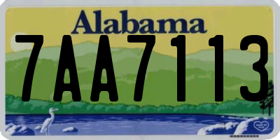 AL license plate 7AA7113