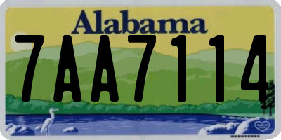 AL license plate 7AA7114