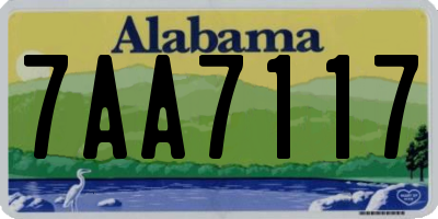 AL license plate 7AA7117