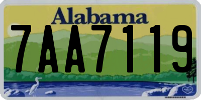 AL license plate 7AA7119