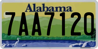 AL license plate 7AA7120
