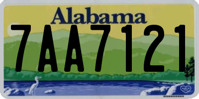 AL license plate 7AA7121