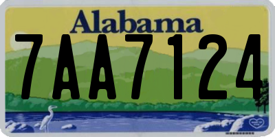 AL license plate 7AA7124