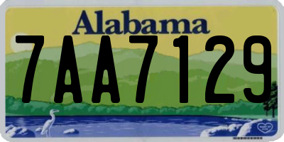 AL license plate 7AA7129