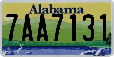 AL license plate 7AA7131