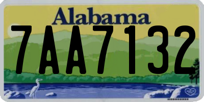 AL license plate 7AA7132