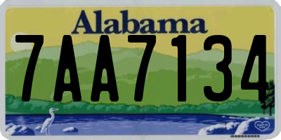 AL license plate 7AA7134