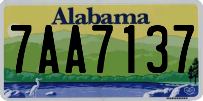 AL license plate 7AA7137