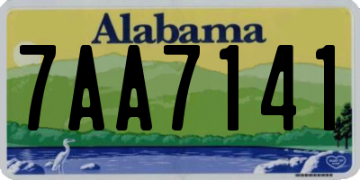 AL license plate 7AA7141