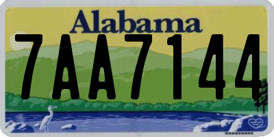 AL license plate 7AA7144