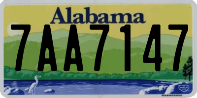 AL license plate 7AA7147