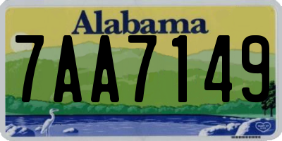AL license plate 7AA7149