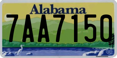 AL license plate 7AA7150