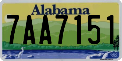 AL license plate 7AA7151
