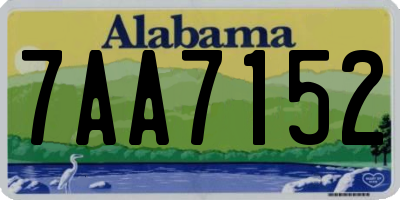 AL license plate 7AA7152