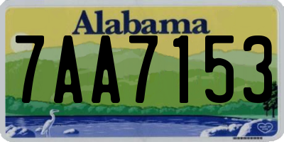 AL license plate 7AA7153
