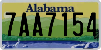AL license plate 7AA7154