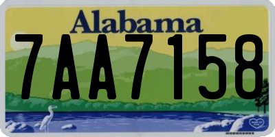 AL license plate 7AA7158