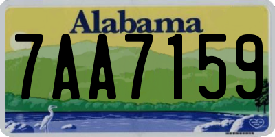 AL license plate 7AA7159