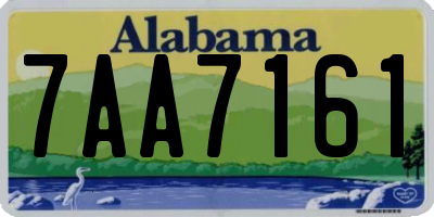 AL license plate 7AA7161