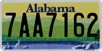 AL license plate 7AA7162