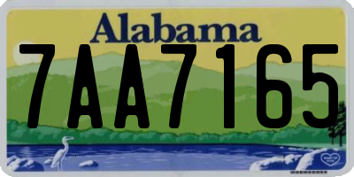 AL license plate 7AA7165