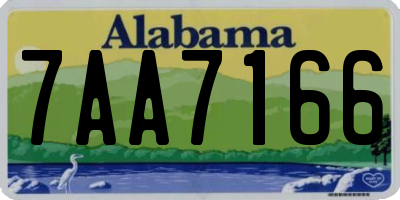 AL license plate 7AA7166