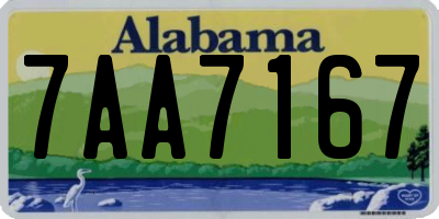 AL license plate 7AA7167